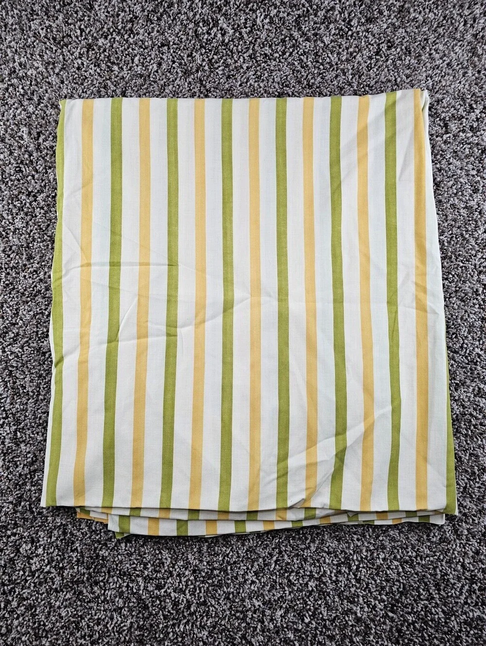 Vintage 1970s Cannon Monticello Full Size Flat Bed Sheet Orange Green Striped